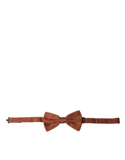 Brown Silk Adjustable Neck Men Bow Tie Dolce & Gabbana