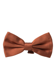 Brown Silk Adjustable Neck Men Bow Tie Dolce & Gabbana