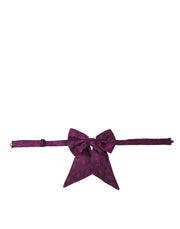 Purple Ribbon Silk Adjustable Neck Men Bow Tie Dolce & Gabbana