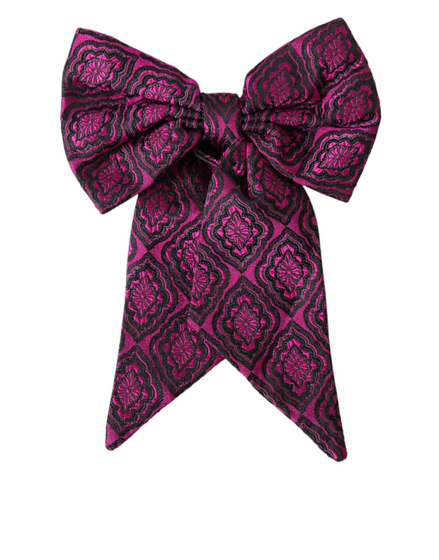 Purple Ribbon Silk Adjustable Neck Men Bow Tie Dolce & Gabbana