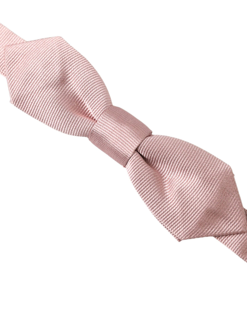 Pink Silk Adjustable Neck Men Bow Tie Dolce & Gabbana