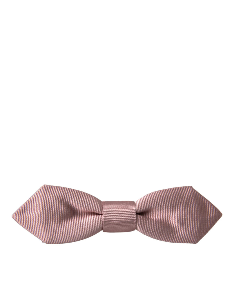 Pink Silk Adjustable Neck Men Bow Tie Dolce & Gabbana