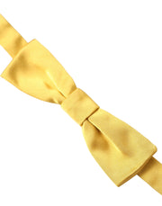 Yellow Silk Adjustable Neck Men Bow Tie Dolce & Gabbana