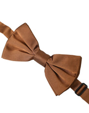 Brown Silk Adjustable Neck Men Bow Tie Dolce & Gabbana