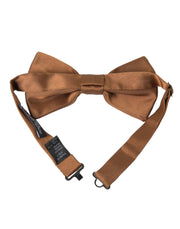 Brown Silk Adjustable Neck Men Bow Tie Dolce & Gabbana