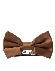 Brown Silk Adjustable Neck Men Bow Tie Dolce & Gabbana