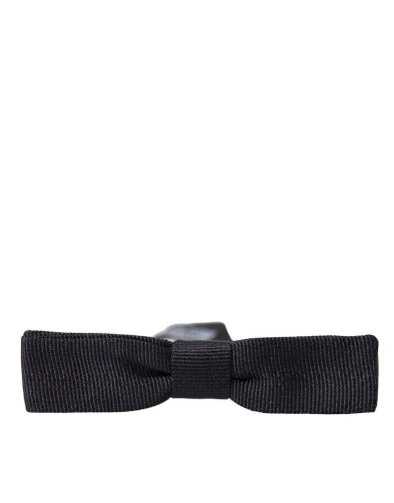 Black Silk Adjustable Men Neck Bow Tie Dolce & Gabbana