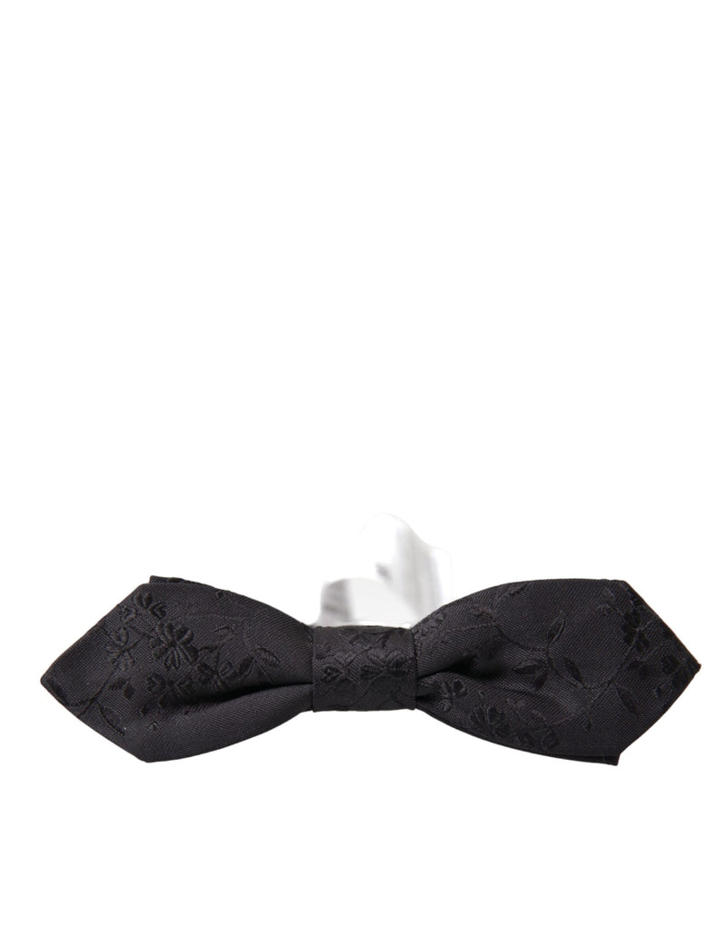 Black Silk Adjustable Neck Men Bow Tie Dolce & Gabbana