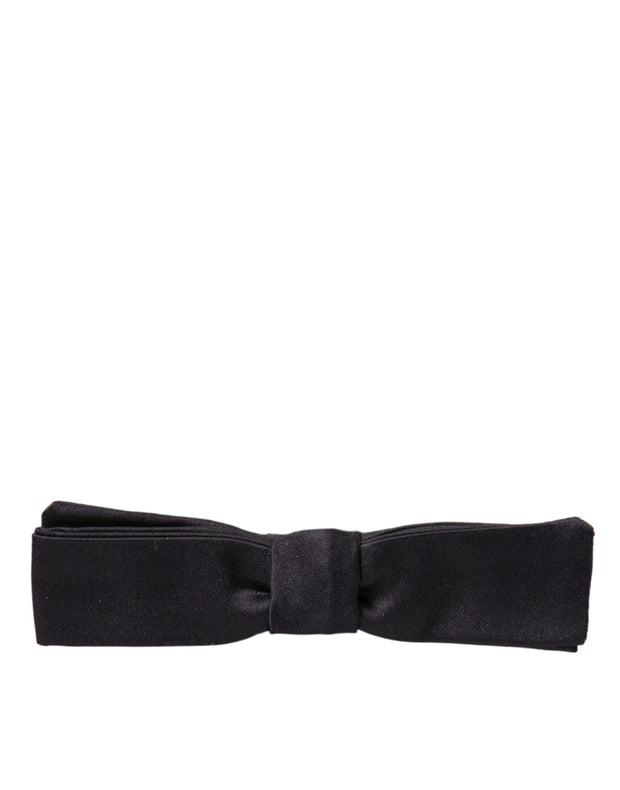 Dark Gray Silk Adjustable Neck Men Bow Tie Dolce & Gabbana