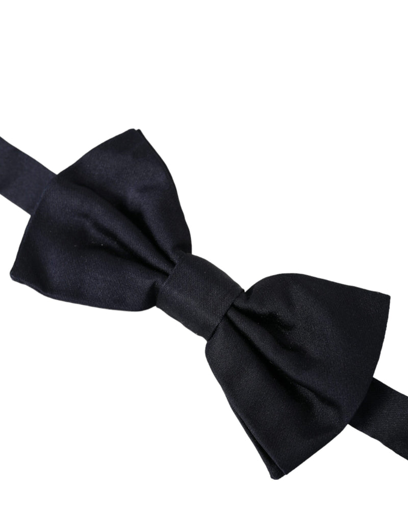 Dark Blue Silk Adjustable Neck Men Bow Tie Dolce & Gabbana