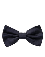 Dark Blue Silk Adjustable Neck Men Bow Tie Dolce & Gabbana