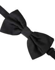 Black Silk Adjustable Neck Men Bow Tie Dolce & Gabbana