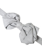 Gray Silk Adjustable Neck Men Bow Tie Dolce & Gabbana