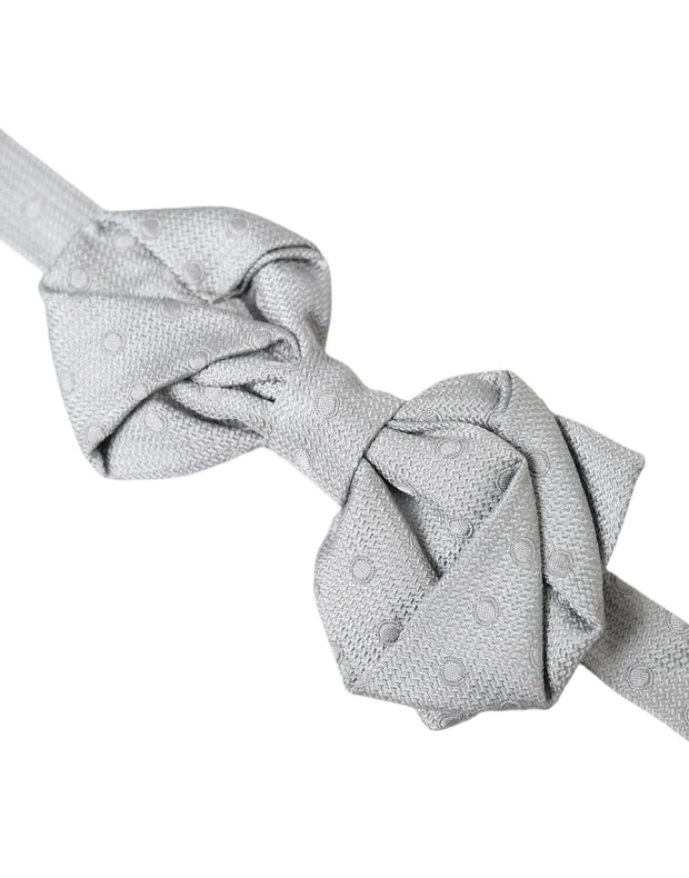 Gray Silk Adjustable Neck Men Bow Tie Dolce & Gabbana