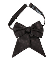 Brown Ribbon Silk Adjustable Neck Men Bow Tie Dolce & Gabbana