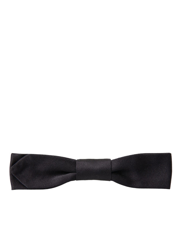 Black Silk Adjustable Neck Men Bow Tie Dolce & Gabbana