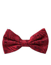 Red Brocade Silk Adjustable Neck Men Bow Tie Dolce & Gabbana