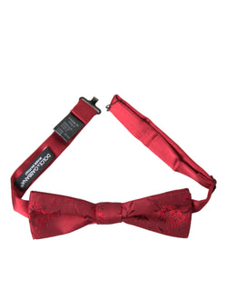 Red Brocade Silk Adjustable Neck Men Bow Tie Dolce & Gabbana