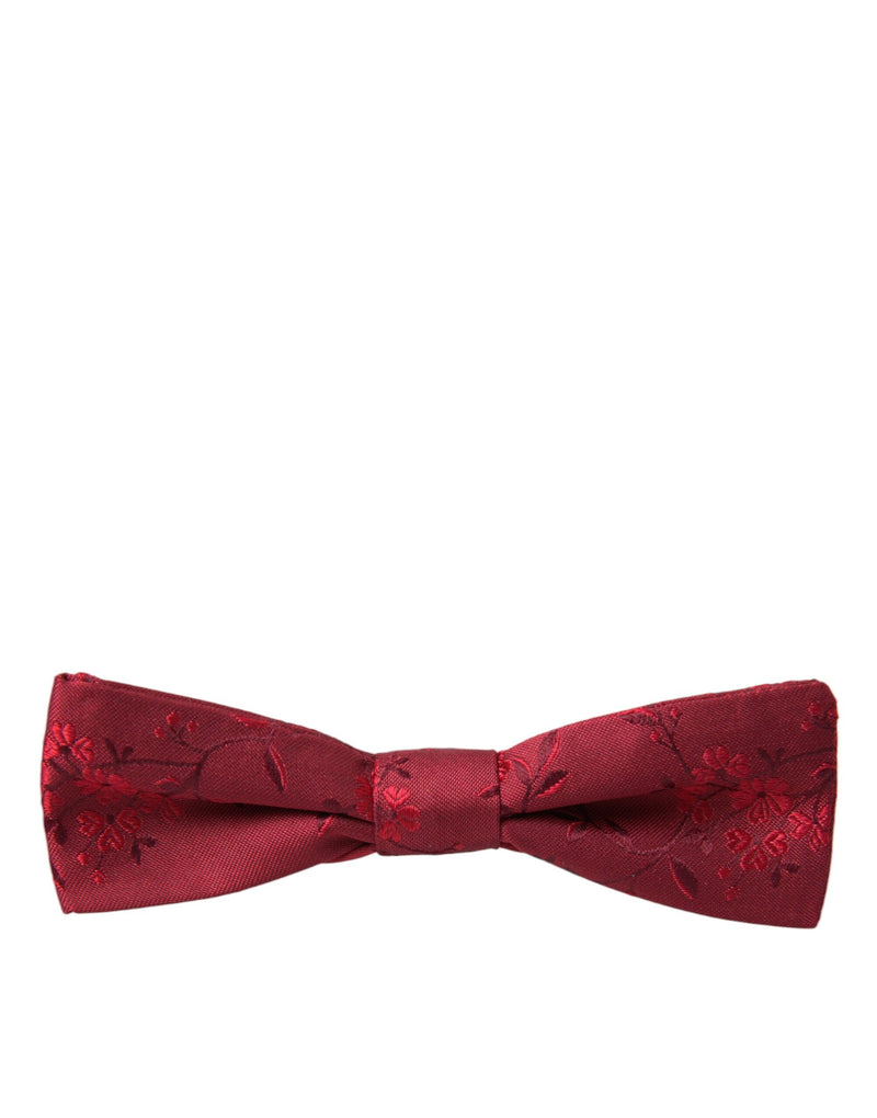 Red Brocade Silk Adjustable Neck Men Bow Tie Dolce & Gabbana