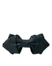 Green Bandana Silk Adjustable Neck Bow Tie Dolce & Gabbana