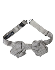 Gray Silk Adjustable Neck Men Bow Tie Dolce & Gabbana