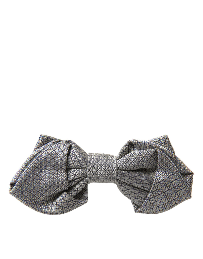 Gray Silk Adjustable Neck Men Bow Tie Dolce & Gabbana