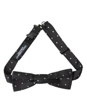 Black White Polka Dot Silk Men Neck Bow Tie Dolce & Gabbana