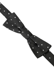 Black White Polka Dot Silk Men Neck Bow Tie Dolce & Gabbana