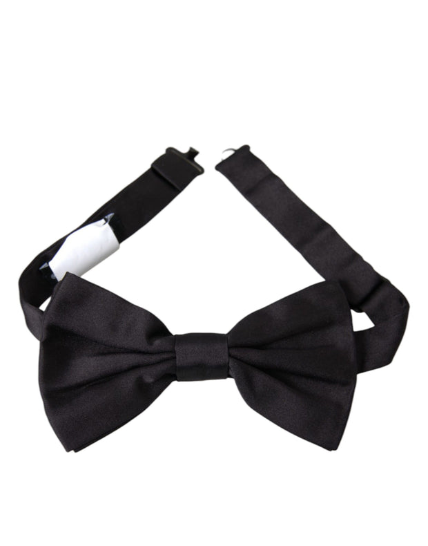 Black Silk Adjustable Neck Men Bow Tie Dolce & Gabbana