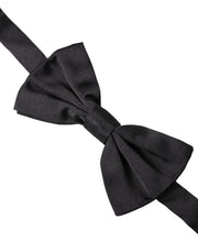 Black Silk Adjustable Neck Men Bow Tie Dolce & Gabbana