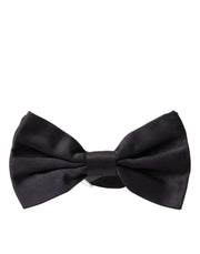 Black Silk Adjustable Neck Men Bow Tie Dolce & Gabbana