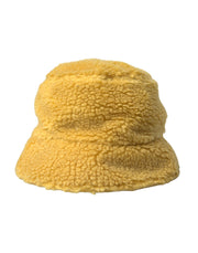 Yellow Fluffy Fleece Fur Bucket Hat Men Dolce & Gabbana