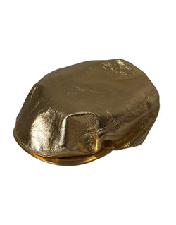 Metallic Gold Polyester Newsboy Hat Men Dolce & Gabbana