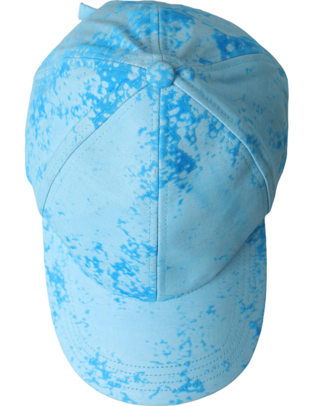 Light Blue Color Splash Baseball Hat Men Dolce & Gabbana