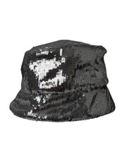 Silver Sequined Nylon Bucket Hat Men Dolce & Gabbana