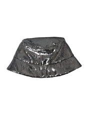 Silver Sequined Nylon Bucket Hat Men Dolce & Gabbana