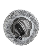 Metallic Silver Polyester Bucket Hat Men Dolce & Gabbana