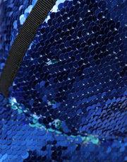 Royal Blue Sequin Baseball Hat Men Dolce & Gabbana