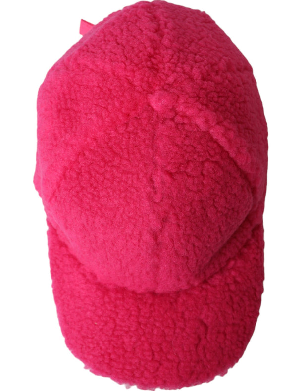 Pink Fleece Plush Baseball Hat Men Dolce & Gabbana