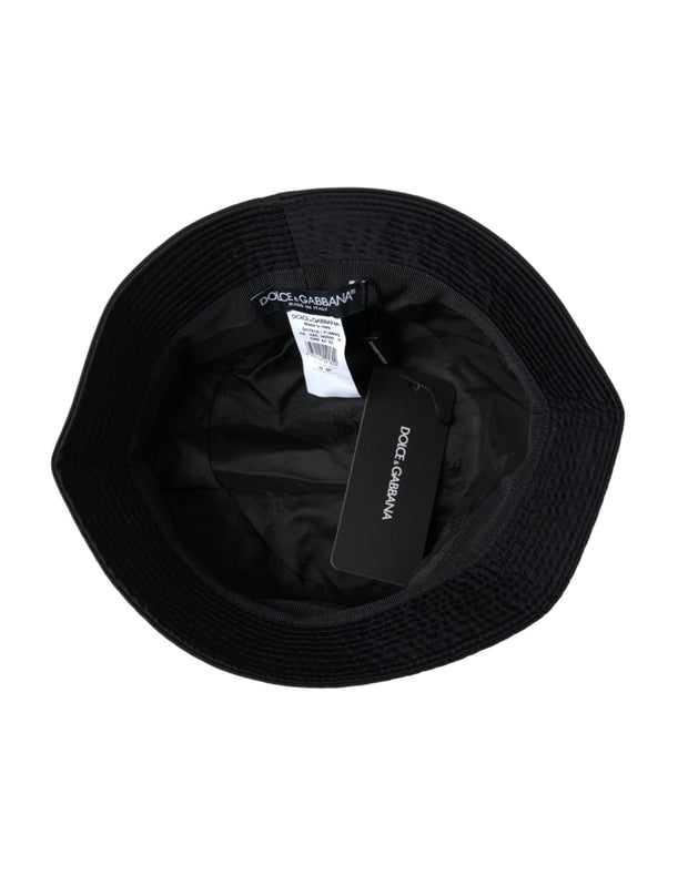 Black Wide Brim Cap Bucket Hat Men Dolce & Gabbana