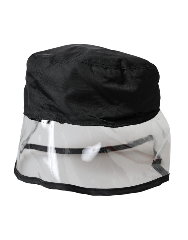 Black Polyester Plastic Bucket Hat Men Dolce & Gabbana