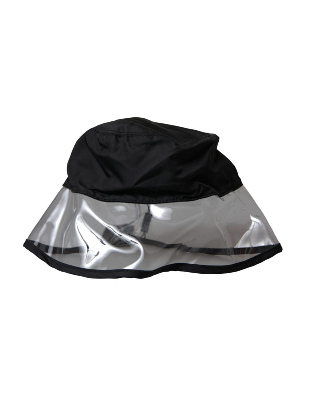 Black Polyester Plastic Bucket Hat Men Dolce & Gabbana