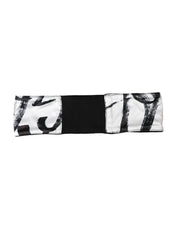 White Black Logo Print Silk Head Band Hat Men Dolce & Gabbana