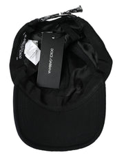 Black Silver Floral Print Baseball Hat Men Dolce & Gabbana