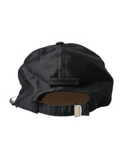 Black Silk Cotton Logo Baseball Hat Men Dolce & Gabbana