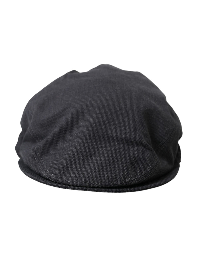 Gray Cotton Cloth Newsboy Hat Men Dolce & Gabbana