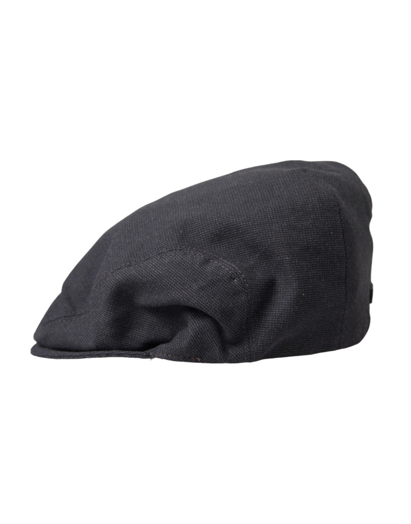 Gray Cotton Cloth Newsboy Hat Men Dolce & Gabbana