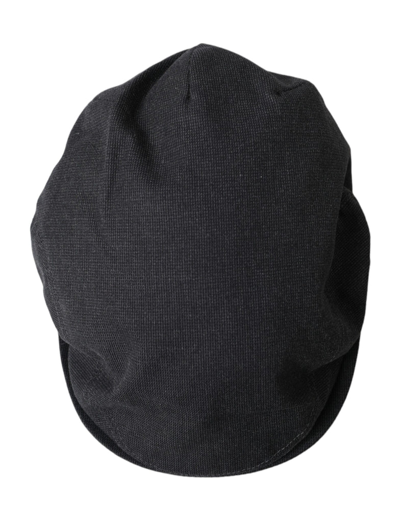 Gray Cotton Cloth Newsboy Hat Men Dolce & Gabbana