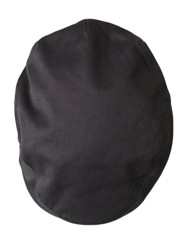 Gray Cotton Cloth Newsboy Hat Men Dolce & Gabbana