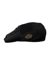 Black Corduroy Crown Newsboy Hat Men Dolce & Gabbana